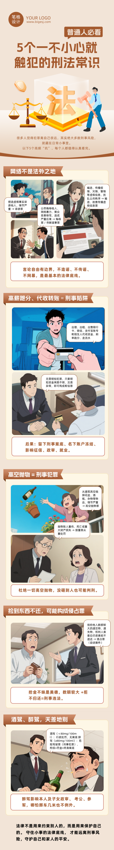 法律知识科普简约公众号长图 模板ID：988058