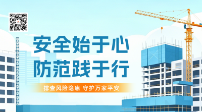 简约安全生产月宣传二维码 模板ID：988758