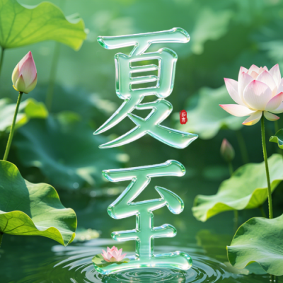 夏至实景合成风祝福公众号次图 模板ID：989088