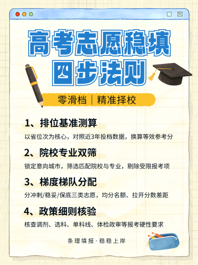 高考志愿填报攻略简约小红书封面 模板ID：989199