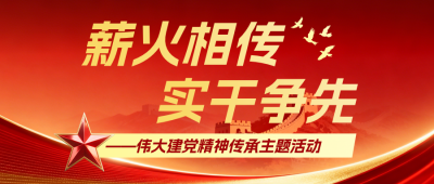 建党精神传承活动宣传红色简约公众号首图 模板ID：989206