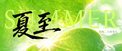 简约夏至节气实景日签祝福公众号首图 模板ID:989362
