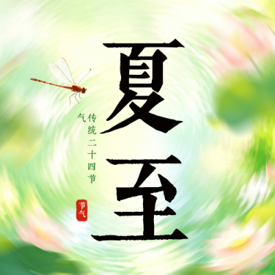 简约清新夏至节气祝福公众号次图 模板ID：989354