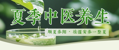 中医夏季养生简约公众号首图 模板ID：989566