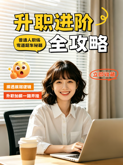职场升职技巧分享笔记封面 模板ID：989645