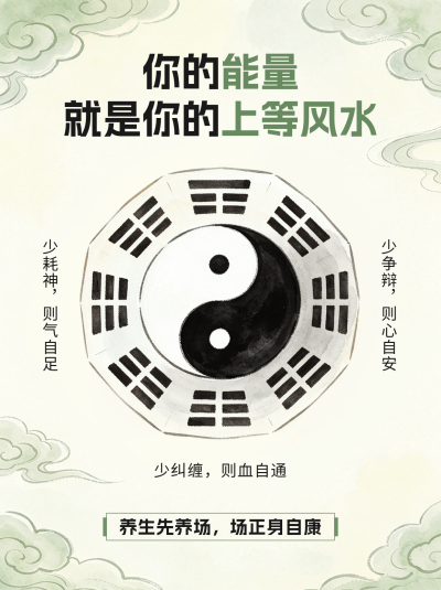 养生疗愈能量分享小红书封面 模板ID：989875