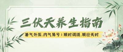 三伏天养生指南宣传公众号首图 模板ID：989886