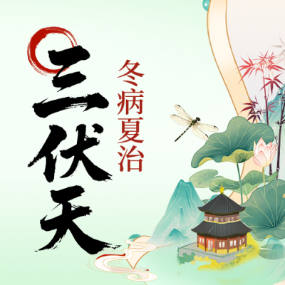 三伏天冬病夏治简约公众号次图 模板ID：990063