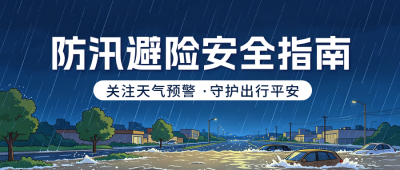 防汛避险安全指南公众号首图 模板ID:989989