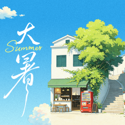 大暑节气宣传公众号次图 模板ID：990286