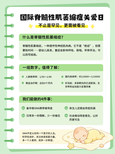 国际脊肌萎缩症关爱日主题宣传小红书封面 模板ID：990740