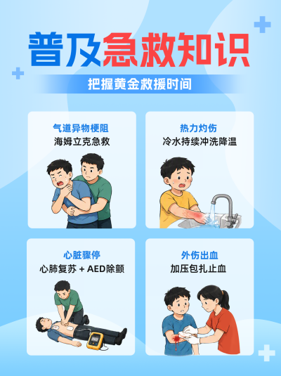 急救知识科普小红书封面 模板ID：991457