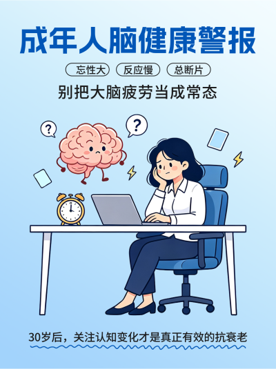 脑健康知识科普小红书封面 模板ID：991602