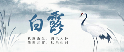 白露节气习俗手绘国风公众号首图 模板ID：991687