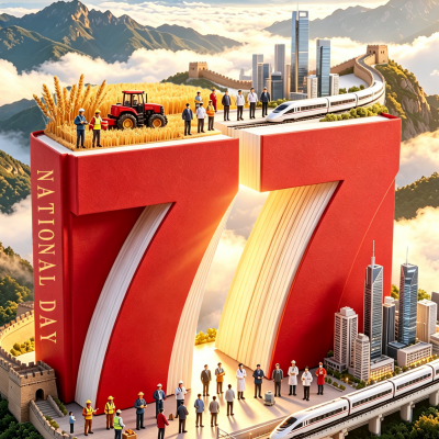 3D大气国庆节日祝福方形海报 模板ID：9917143
