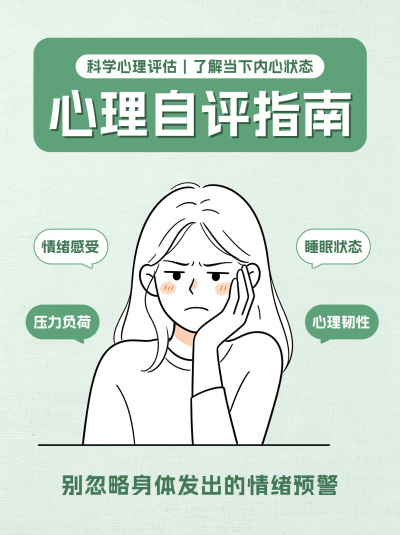 心理健康测试指南笔记封面 模板ID：9917515