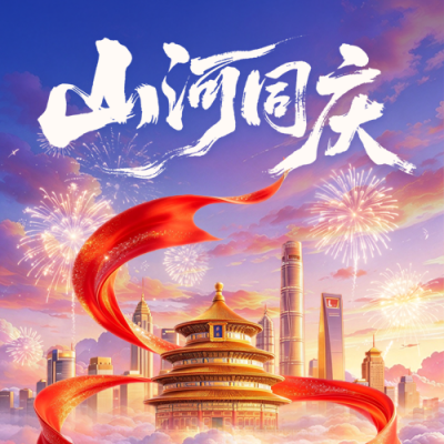 大气国庆节节日祝福公众号次图 模板ID：9917501