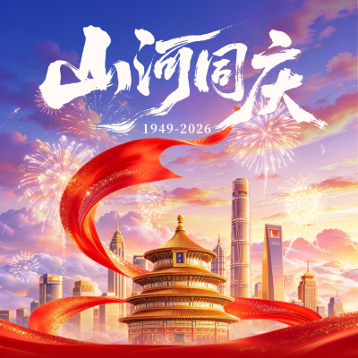 大气国庆节节日祝福方形海报 模板ID：9917498