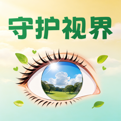保护视力手绘宣传公众号次图 模板ID：9917620