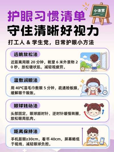儿童护眼习惯养成笔记封面 模板ID：9917621