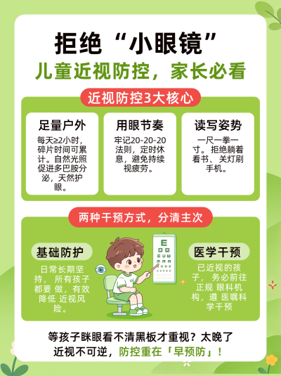 儿童预防近视笔记封面 模板ID：9917616