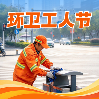 环卫工人节主题宣传公众号次图 模板ID：9918129