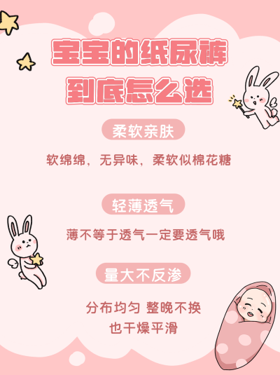 粉丝母婴用品选购攻略可爱小红书封面 模板ID:17589