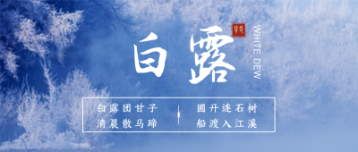 白露实景节气公众号首图 模板ID:19821