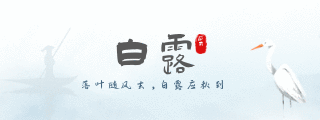 中国风水墨白露二十四节气舟动态胶囊banner 模板ID:20040