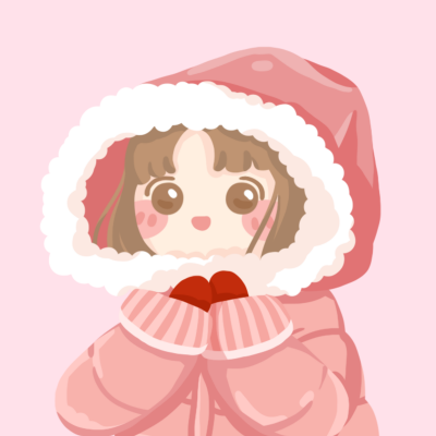 二次元动漫女生卡通可爱插画粉色头像 模板ID:21274