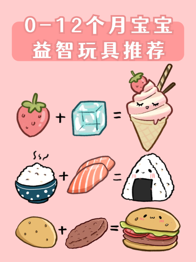 婴儿宝宝益智玩具食谱安全指南介绍小红书封面 模板ID：21360