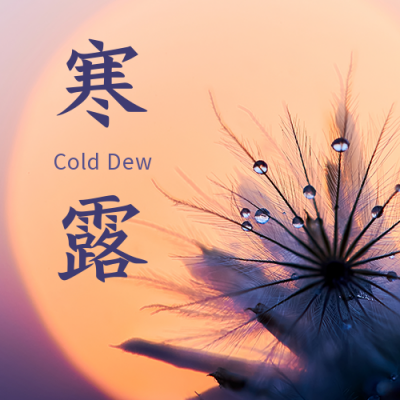 寒露二十四节气秋天落日晚霞实景简约公众号封面次图 模板ID：22617