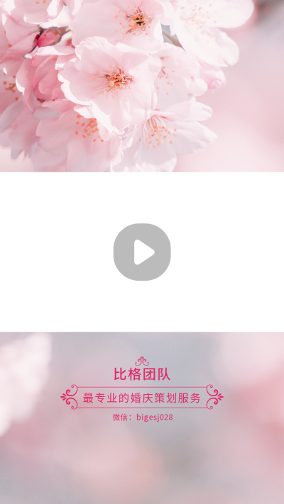 婚庆策划服务唯美浪漫粉色视频边框 模板ID:22802
