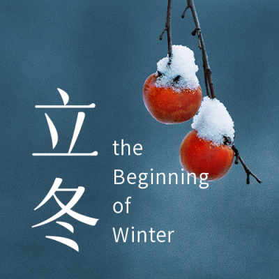 立冬节气冬季浆果雪景简约实景公众号次图 模板ID：23603