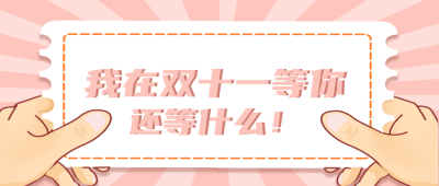 双十一福利等什么公众号封面首图 模板ID:23823