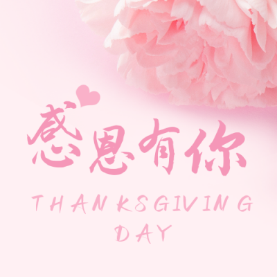 温馨感恩节母亲节鲜花公众号封面次图 模板ID：24646