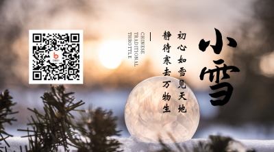 小雪节气实景雪球关注二维码 模板ID：24963