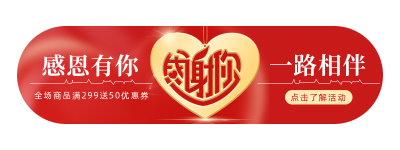 感恩节电商直播活动文字胶囊banner 模板ID:25039