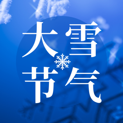 大雪小雪节气冬天雪花实景蓝色公众号次图 模板ID:25571