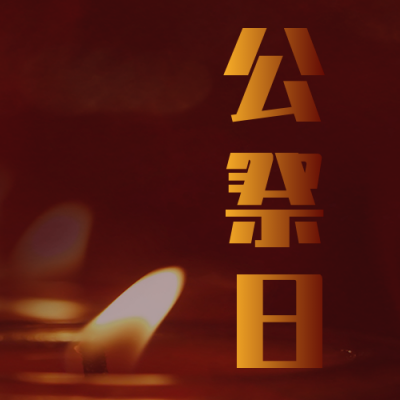 简约政务国家公祭日公众号封面次图 模板ID:25657