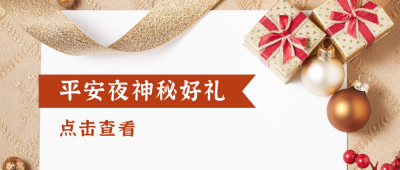 圣诞节平安夜促销活动简约实景公众号首图 模板ID：25796