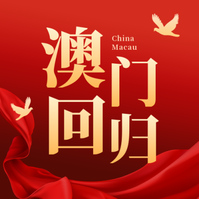 澳门回归盛世莲花政务大气公众号次图 模板ID：26090