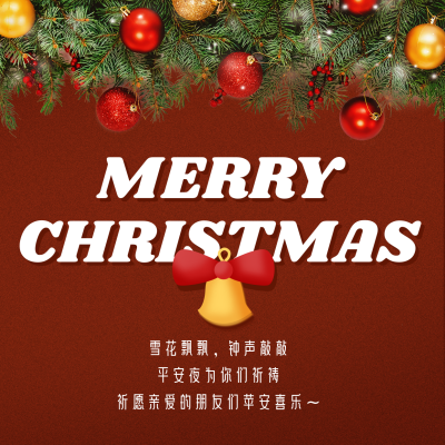 圣诞节派对打卡祝福方形海报 模板ID：26187