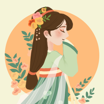 汉服美少女古典手绘头像 模板ID：27301