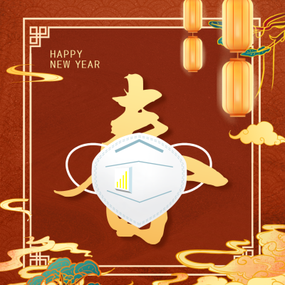 春节防疫倡议宣传方形海报 模板ID：28125
