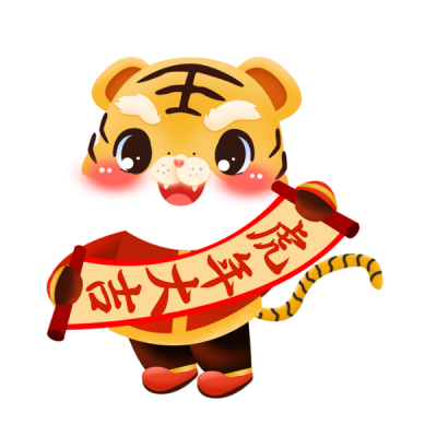 虎年喜庆过年祝福表情包 模板ID：28206