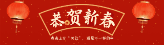 手绘中国传统春节喜庆灯笼动态引导关注 模板ID：28513