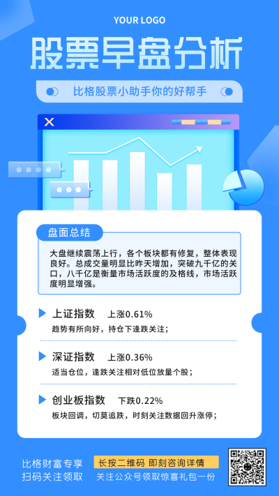 金融投资理财股票证券信息攻略指南手机海报 模板ID:28891