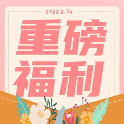 福利大礼包优惠限时促销封面次图 模板ID:28976