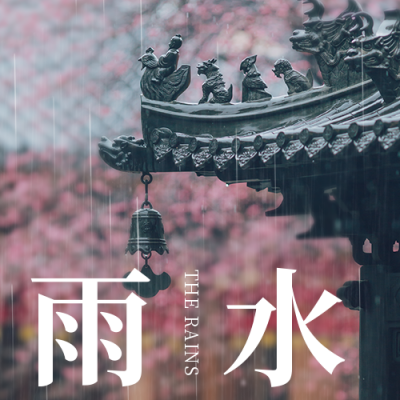 雨水节气问候祝福公众号次图 模板ID：29266